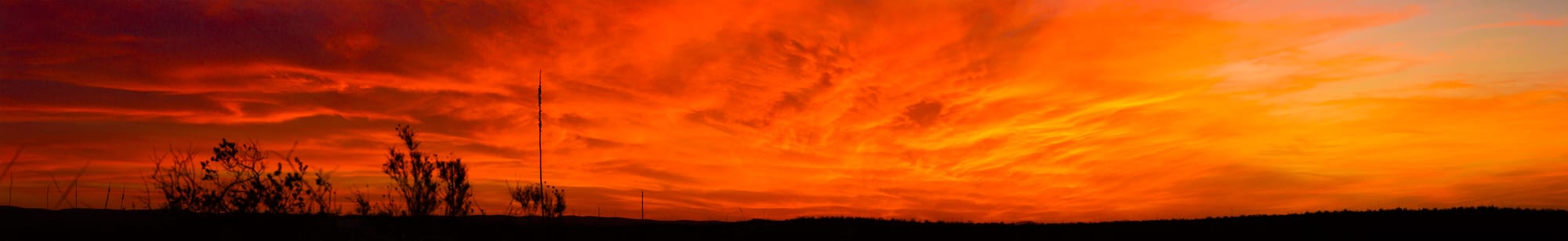End of day, sunset at San Francisco Creek Ranch