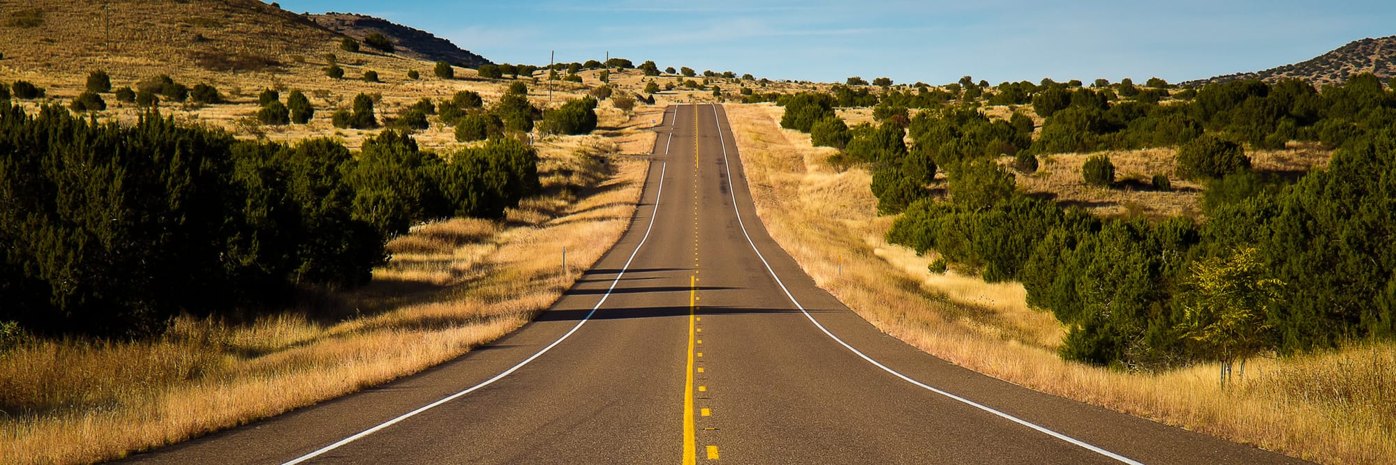 Long stretch of highway, northbound on Hwy 118, south of Alpine, Texas.